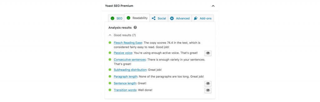 Score Yoast SEO