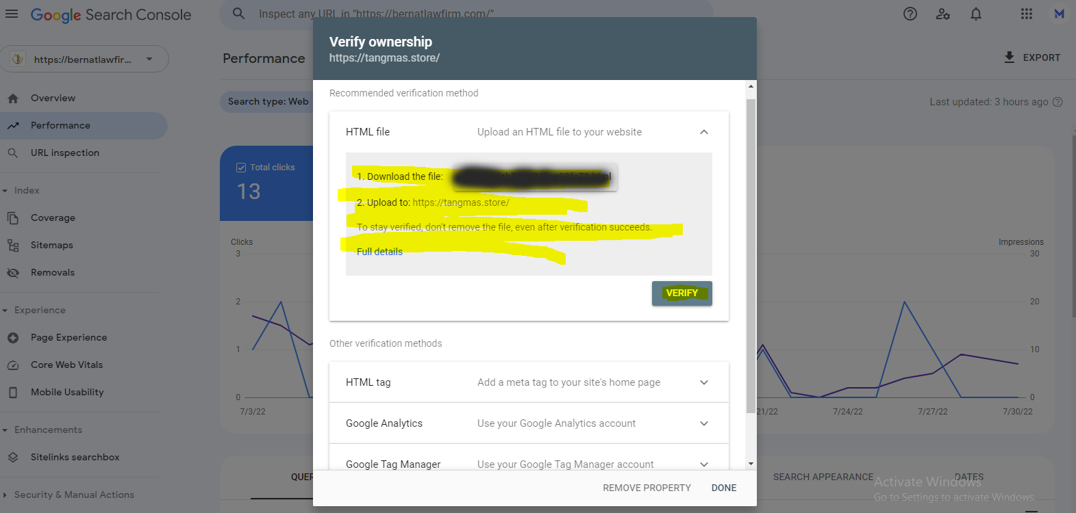 Bongkar Rahasia SEO Website WordPress  Menggunakan pilihan url prefix untuk mendaftarkan google analitycs, tag manager dan konfigurasi DNS.