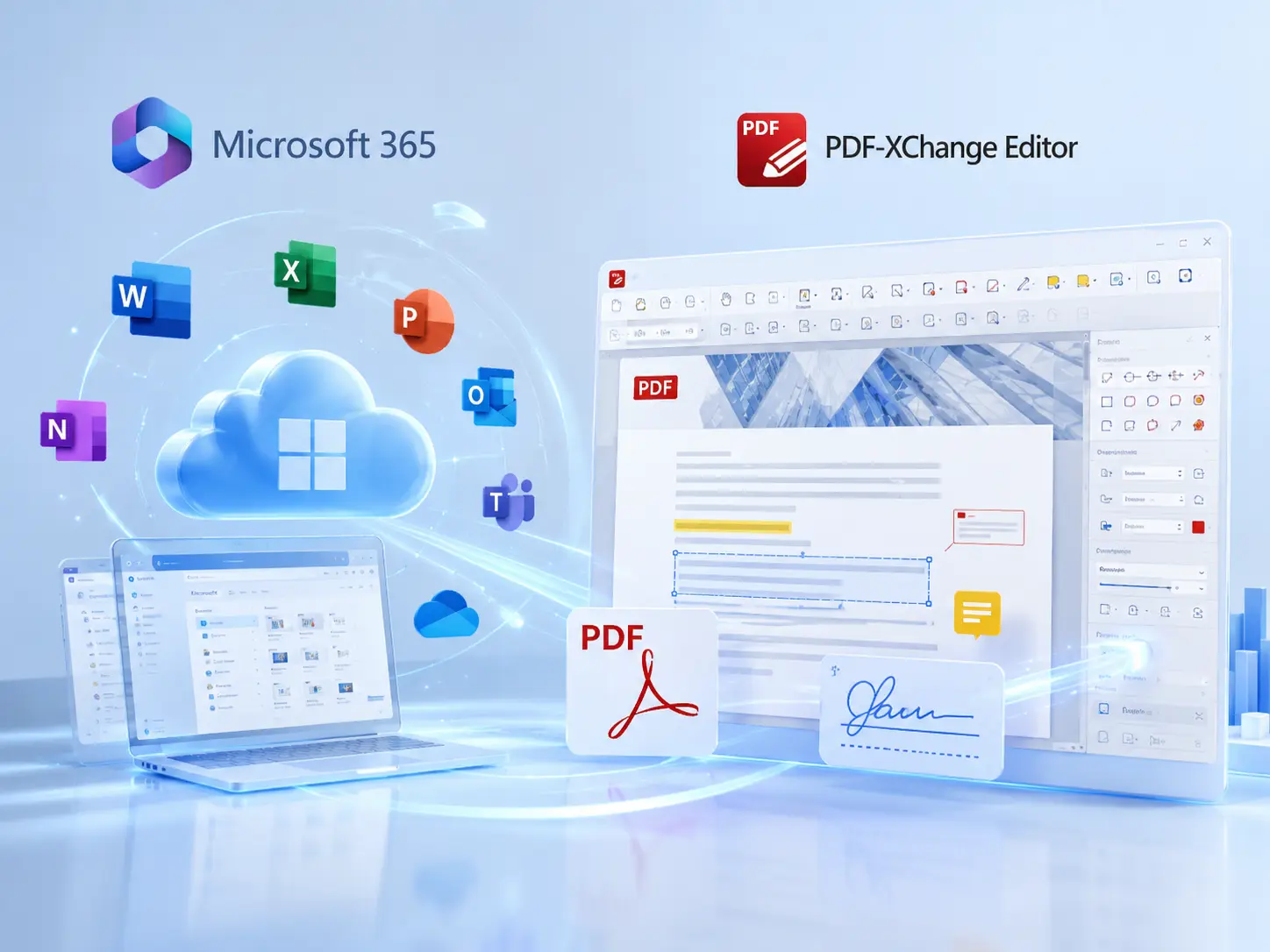 Jual software Microsoft 365 dan PDF Exchange Editor