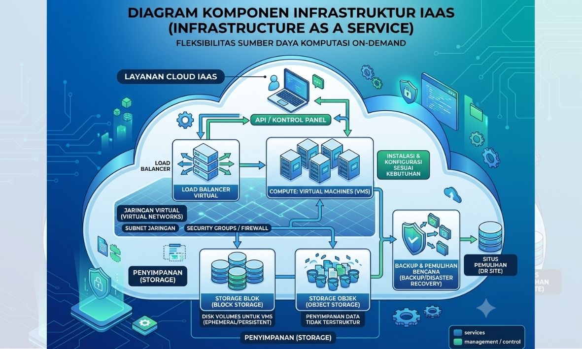 Diagram Komponen Infrastruktur IaaS