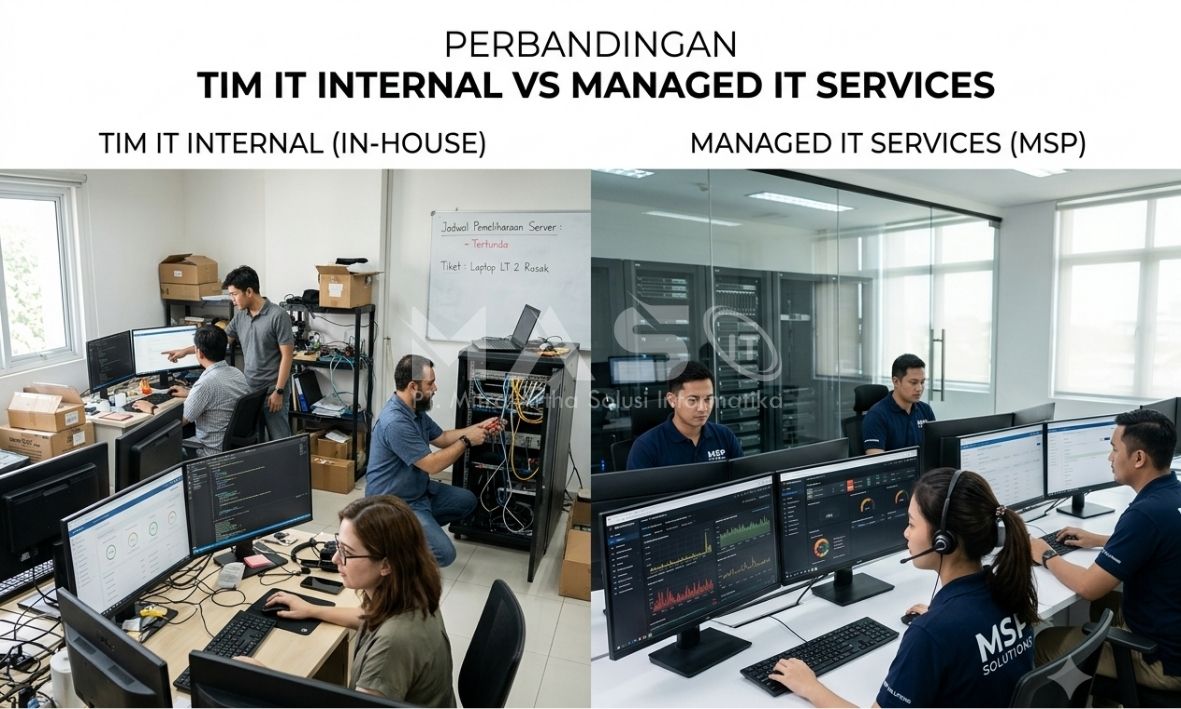 perbandingan tim internal vs managed it services