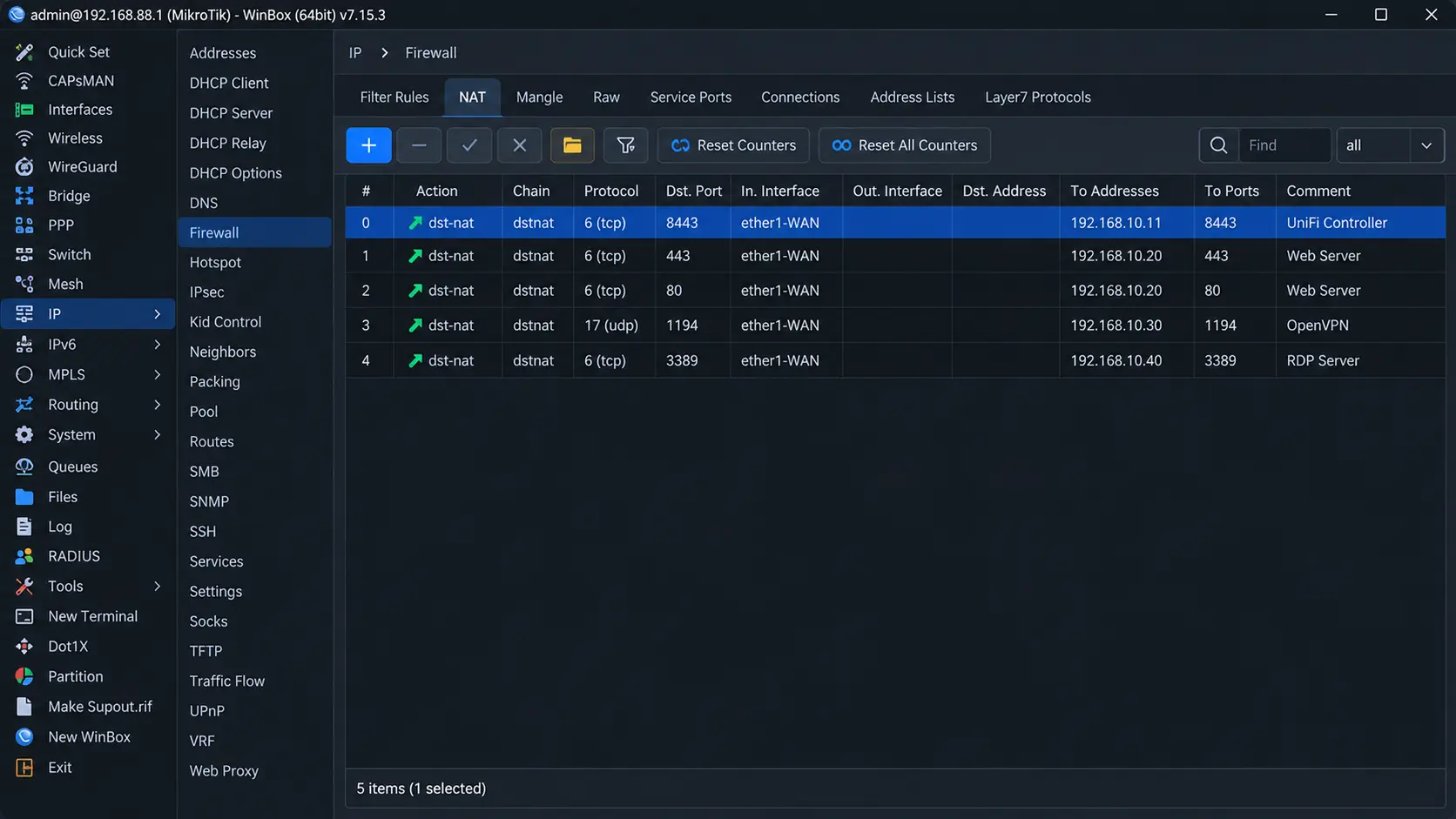 UniFi Controller Windows Server: Backup, Update & Troubleshooting 4 Konfigurasi port forwarding TCP 8443 di router untuk remote access UniFi Controller dari internet