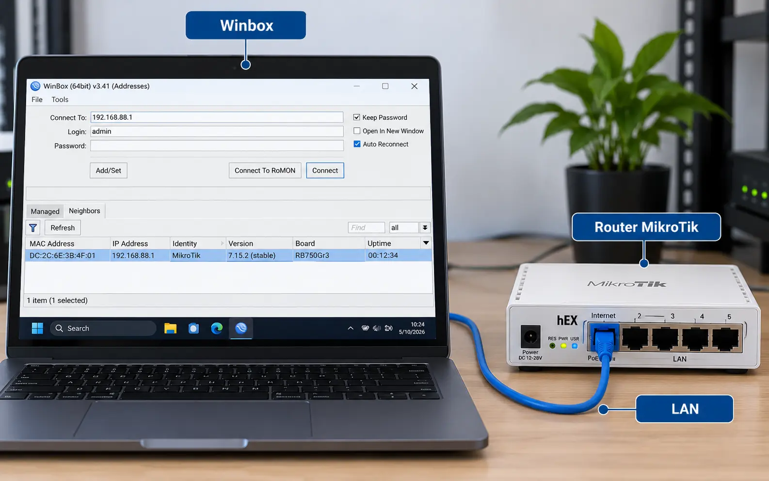 Cara Menggunakan Winbox untuk Konfigurasi MikroTik