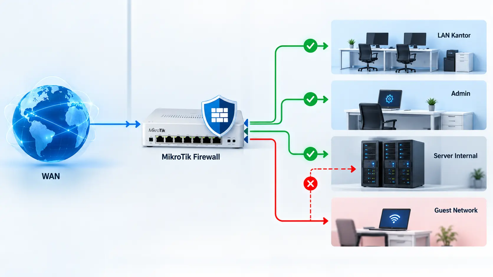 panduan firewall mikrotik untuk jaringan kantor