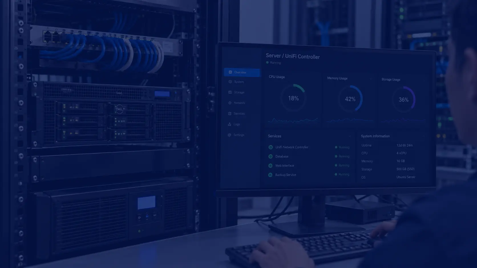 Monitoring server untuk self-hosted UniFi Controller pada infrastruktur perusahaan